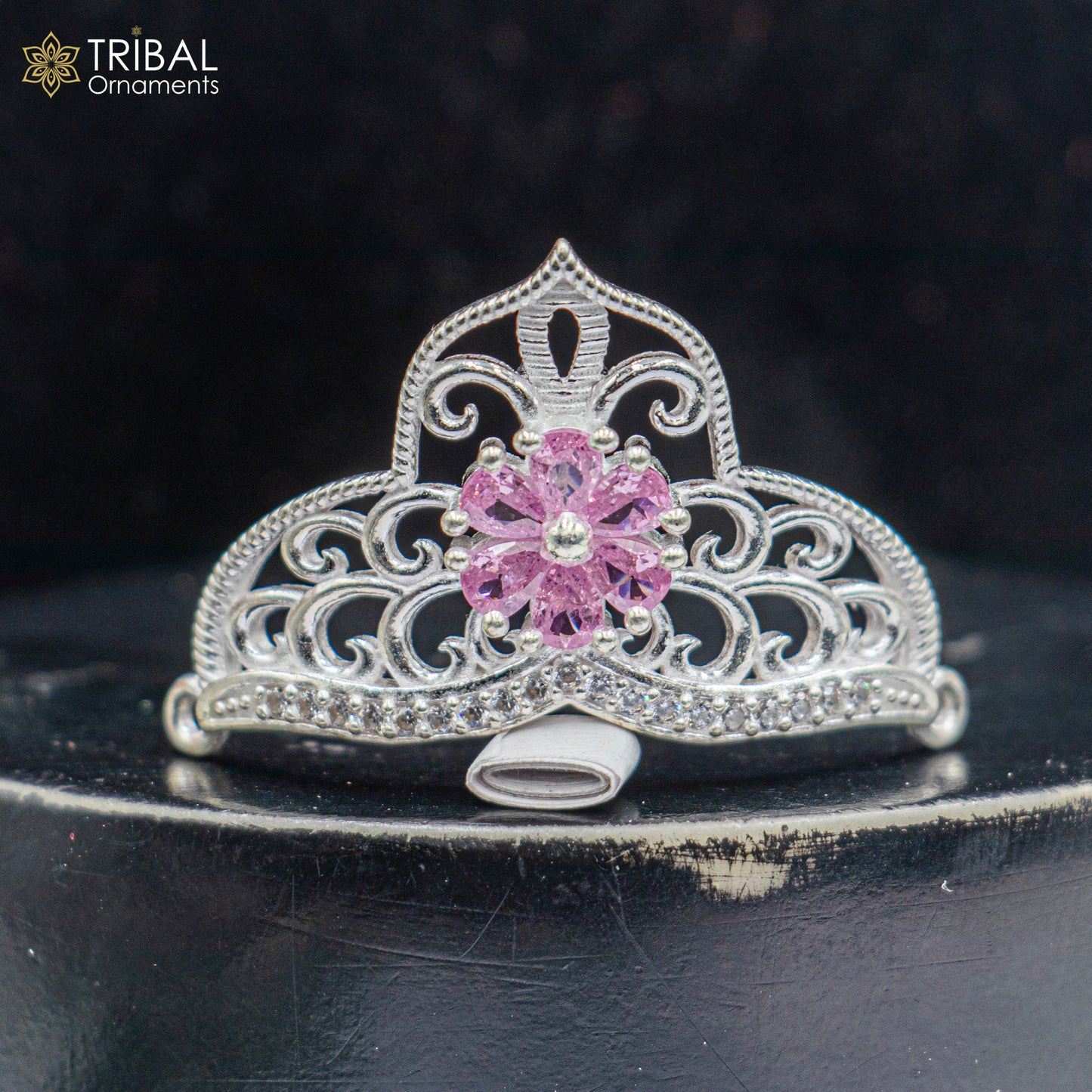925 sterling silver handmade lord baby Krishna Mukut, amazing Laddu Gopala, crawling Krishna crown head jewelry sm43 - TRIBAL ORNAMENTS