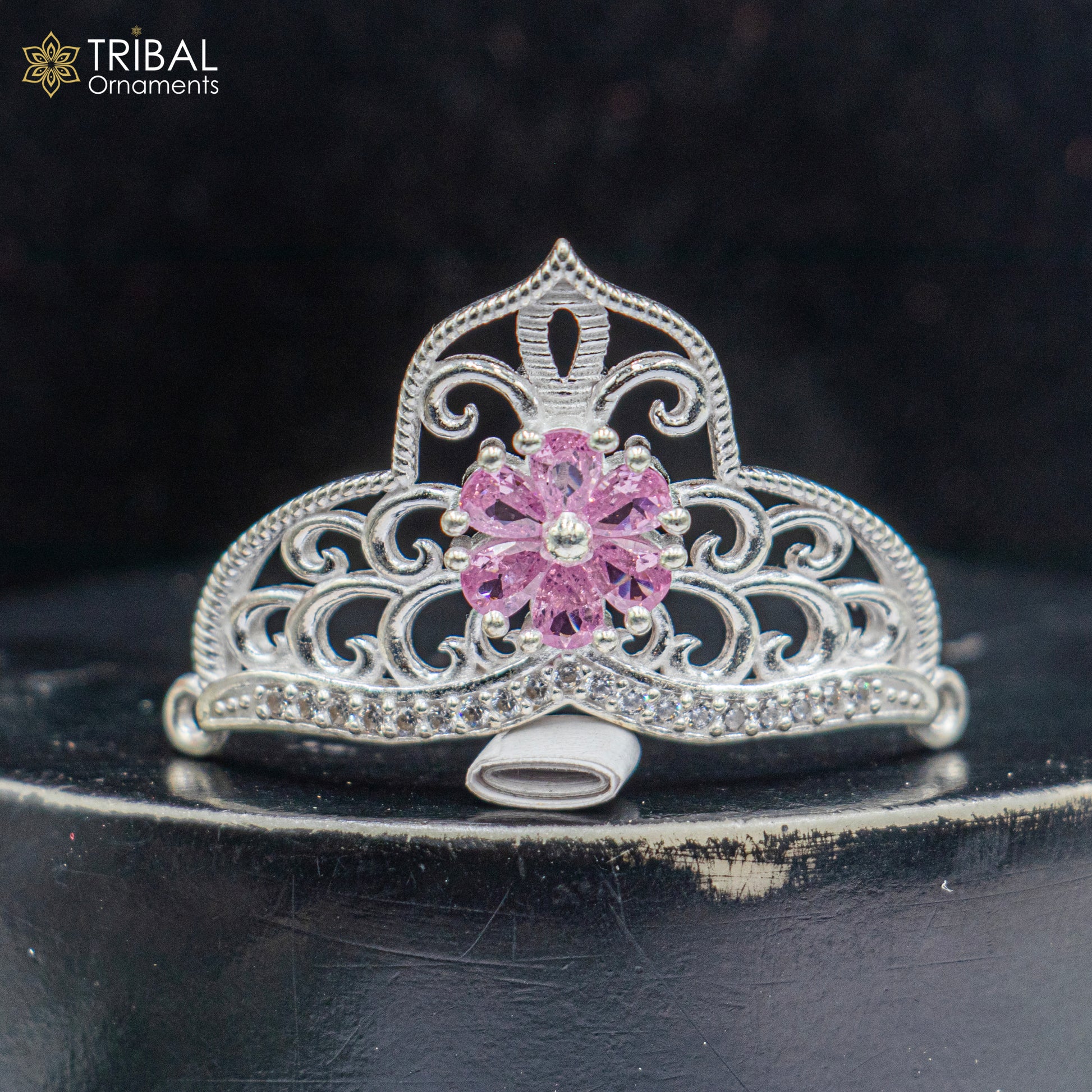 925 sterling silver handmade lord baby Krishna Mukut, amazing Laddu Gopala, crawling Krishna crown head jewelry sm43 - TRIBAL ORNAMENTS