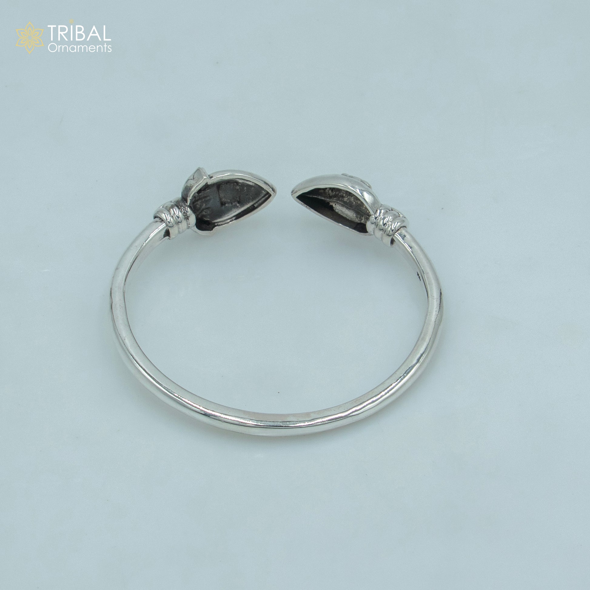 925 sterling silver Lord Karthikeya design adjustable bangle cuff bracelet, unisex jewelry with intricate handmade detailing.