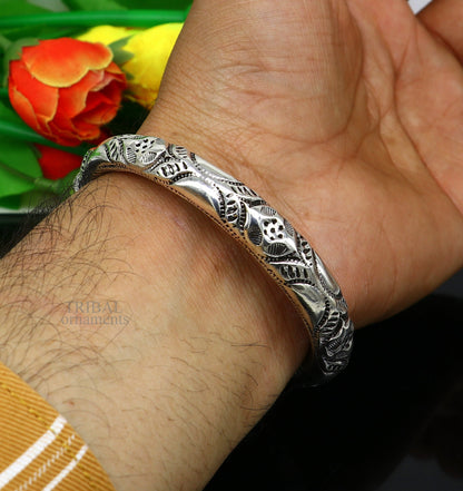 925 Sterling silver Lord Shiva trident bracelet with Rudraksha beads, handcrafted Bahubali design, custom Mahadeva trishul kada by TRIBAL ORNAMENTS