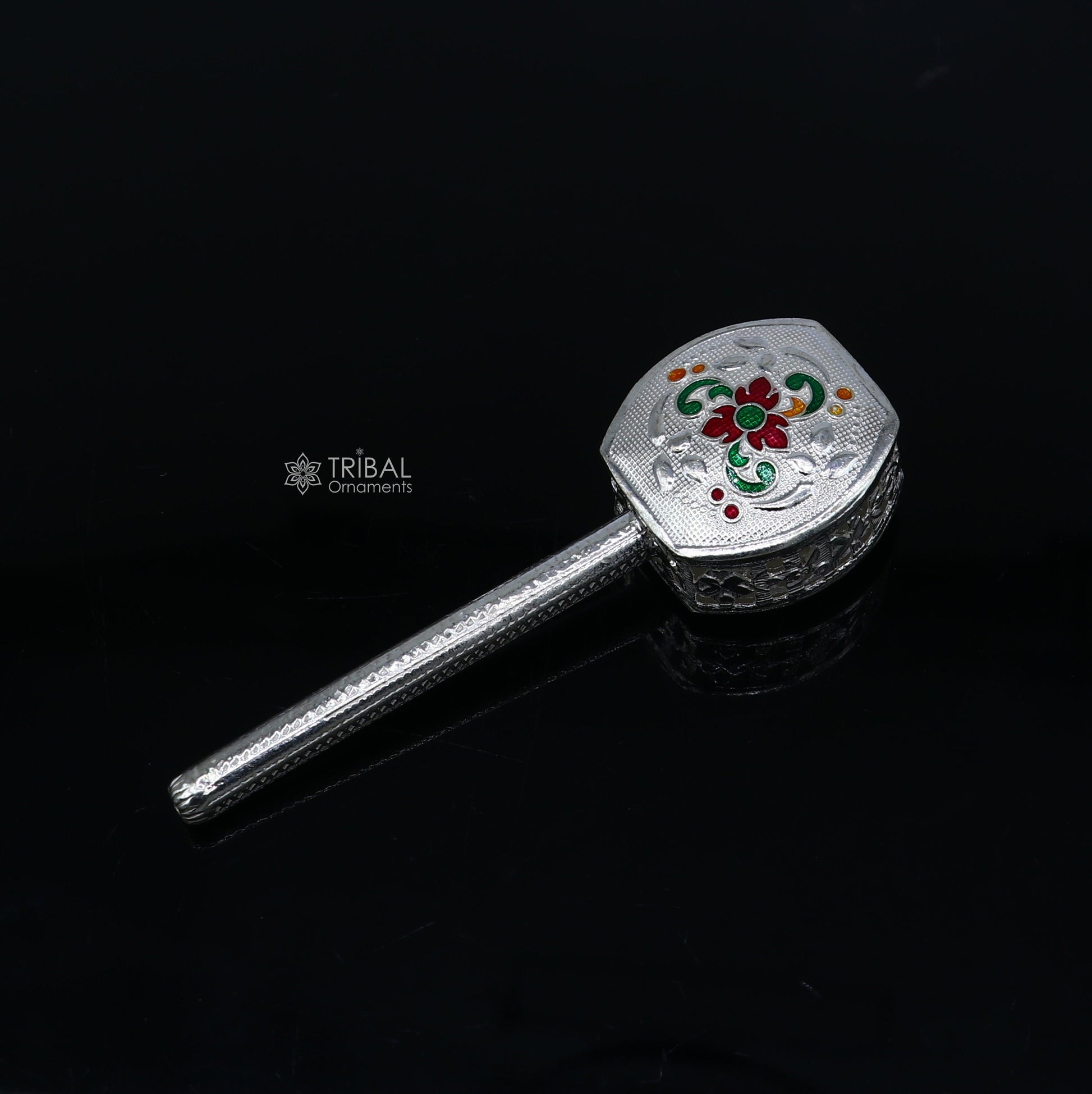 925 sterling silver handmade newborn baby Jingling bells toy, baby krishna gifting, silver jhunjhuna, silver temple article su1305 - TRIBAL ORNAMENTS