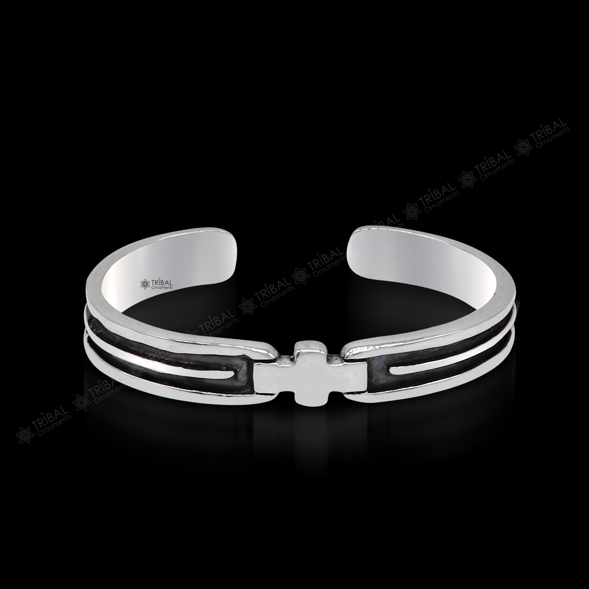 925 sterling silver handmade open face cuff bangle bracelet gifting solid adjustable jewelry, best gift cuff bracelet from india nsk376 - TRIBAL ORNAMENTS
