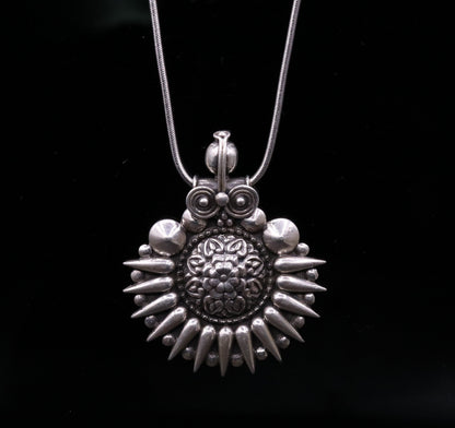 925 sterling silver handmade pendant, excellent vintage design oxidized pendant necklace, ethnic belly dance Bohemian tribal jewelry nsp339 - TRIBAL ORNAMENTS