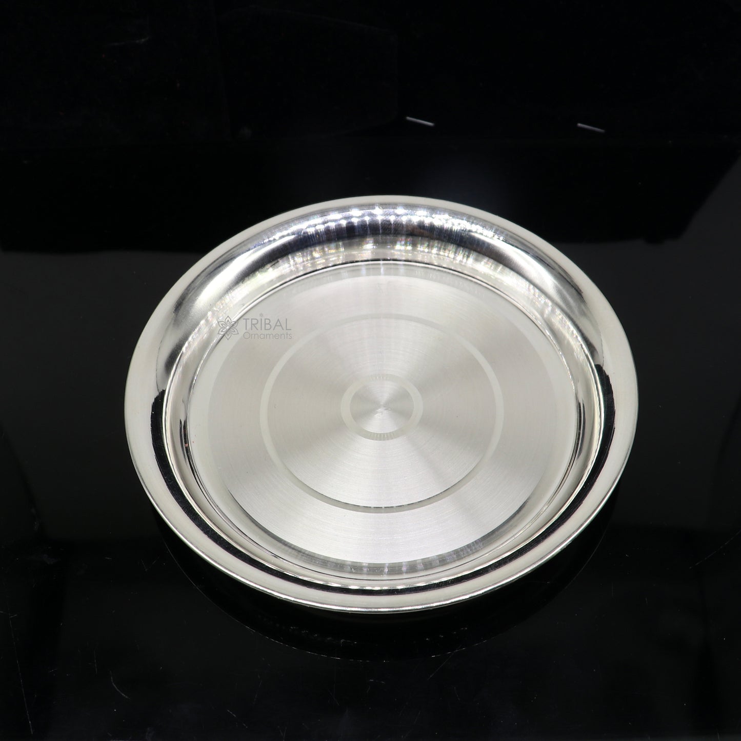 925 sterling silver handmade plate/ tray, best gifting baby food serving silver utensils, silver articles, puja utensils sv293 - TRIBAL ORNAMENTS