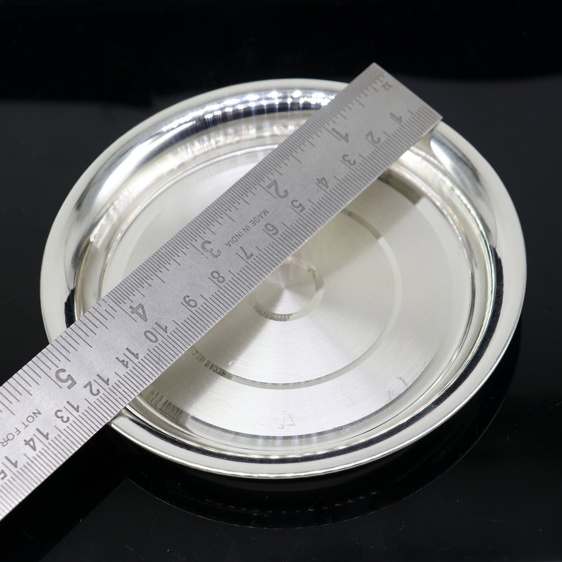 925 sterling silver handmade plate/ tray, best gifting baby food serving silver utensils, silver articles, puja utensils sv293 - TRIBAL ORNAMENTS