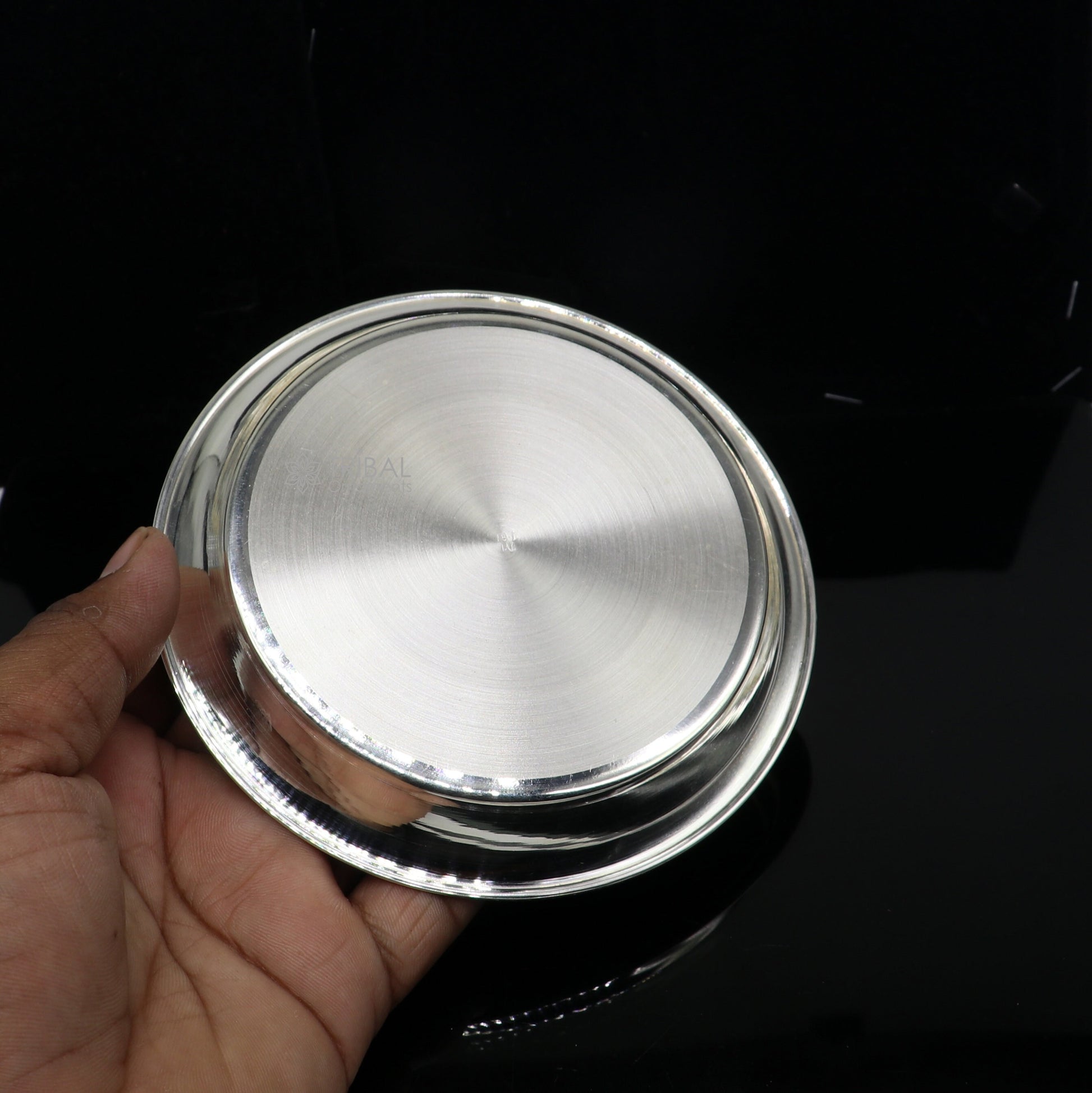 925 sterling silver handmade plate/ tray, best gifting baby food serving silver utensils, silver articles, puja utensils sv293 - TRIBAL ORNAMENTS