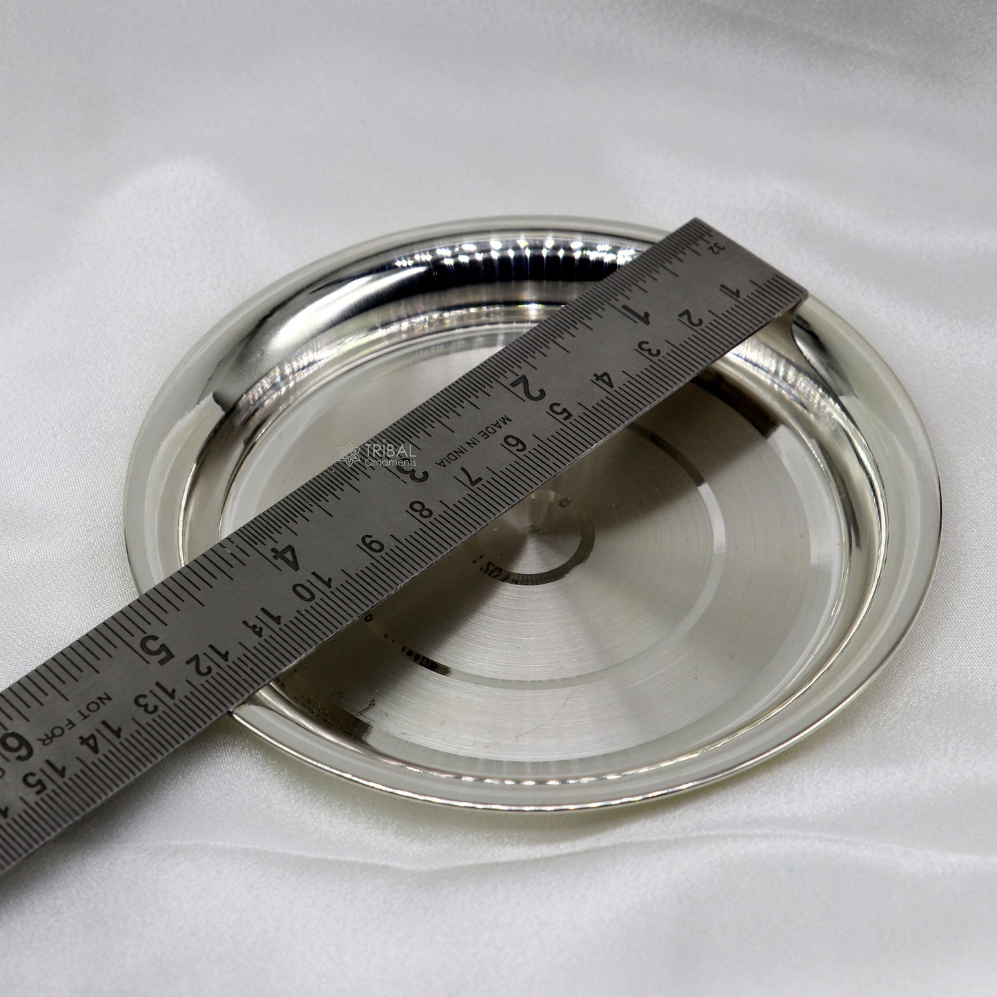 925 sterling silver handmade plate/ tray, best gifting baby food serving silver utensils, silver articles, puja utensils sv293 - TRIBAL ORNAMENTS