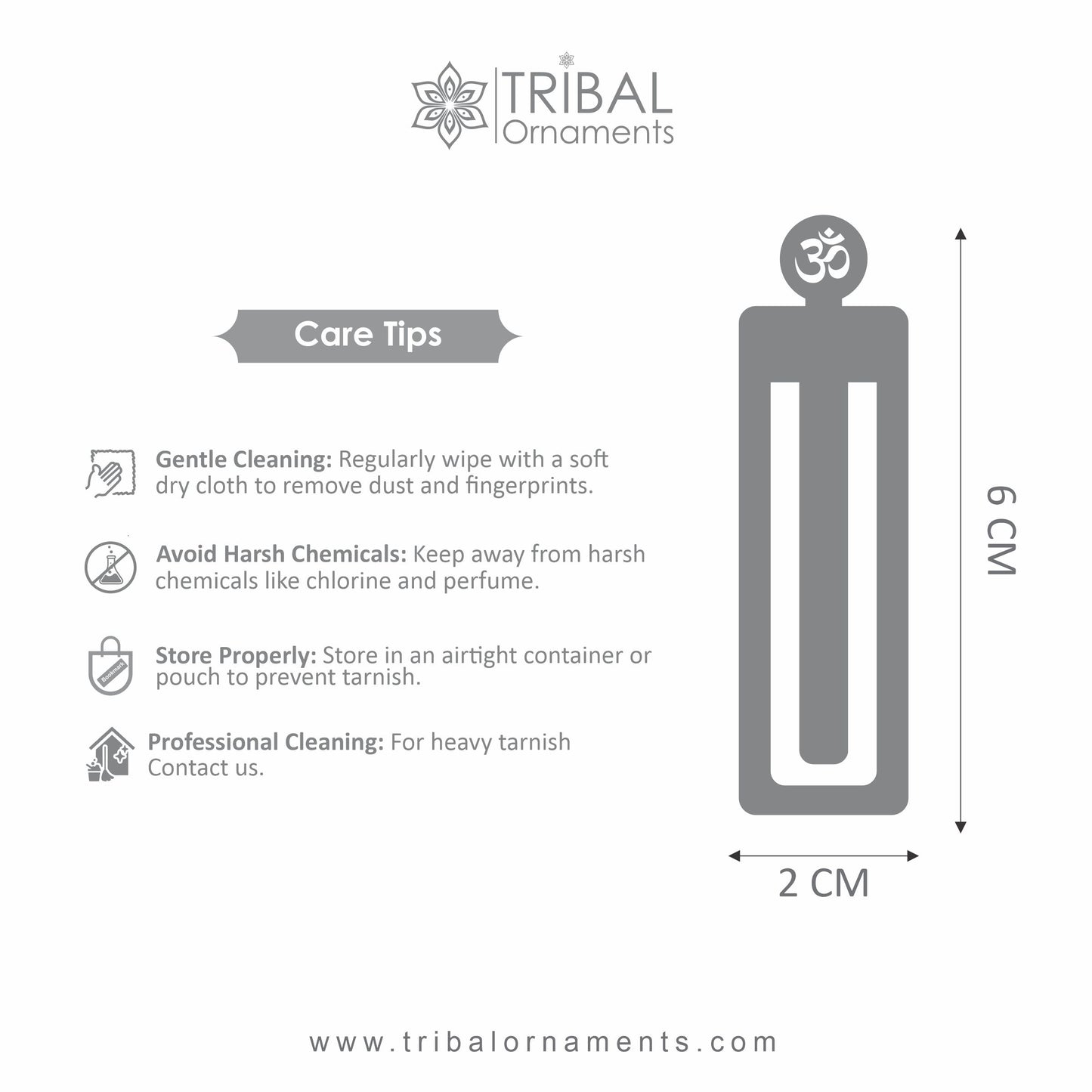 925 Sterling silver handmade silver cliped  bookmark customized jewellery su1335 - TRIBAL ORNAMENTS