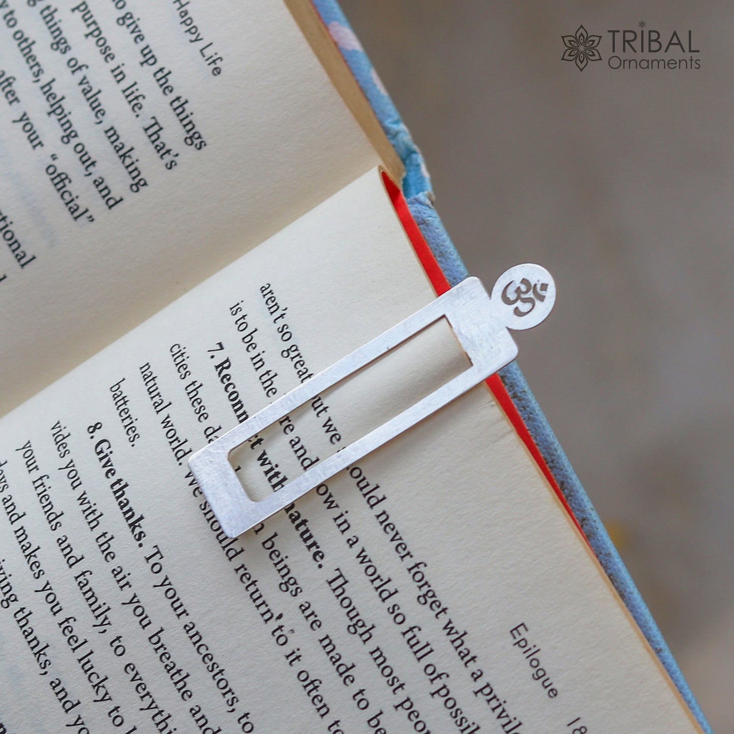 925 Sterling silver handmade silver cliped  bookmark customized jewellery su1335 - TRIBAL ORNAMENTS
