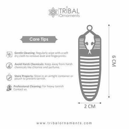 925 Sterling silver handmade silver fish design bookmark customized jewellery su1337 - TRIBAL ORNAMENTS