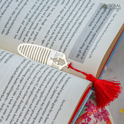 925 Sterling silver handmade silver fish design bookmark customized jewellery su1337 - TRIBAL ORNAMENTS