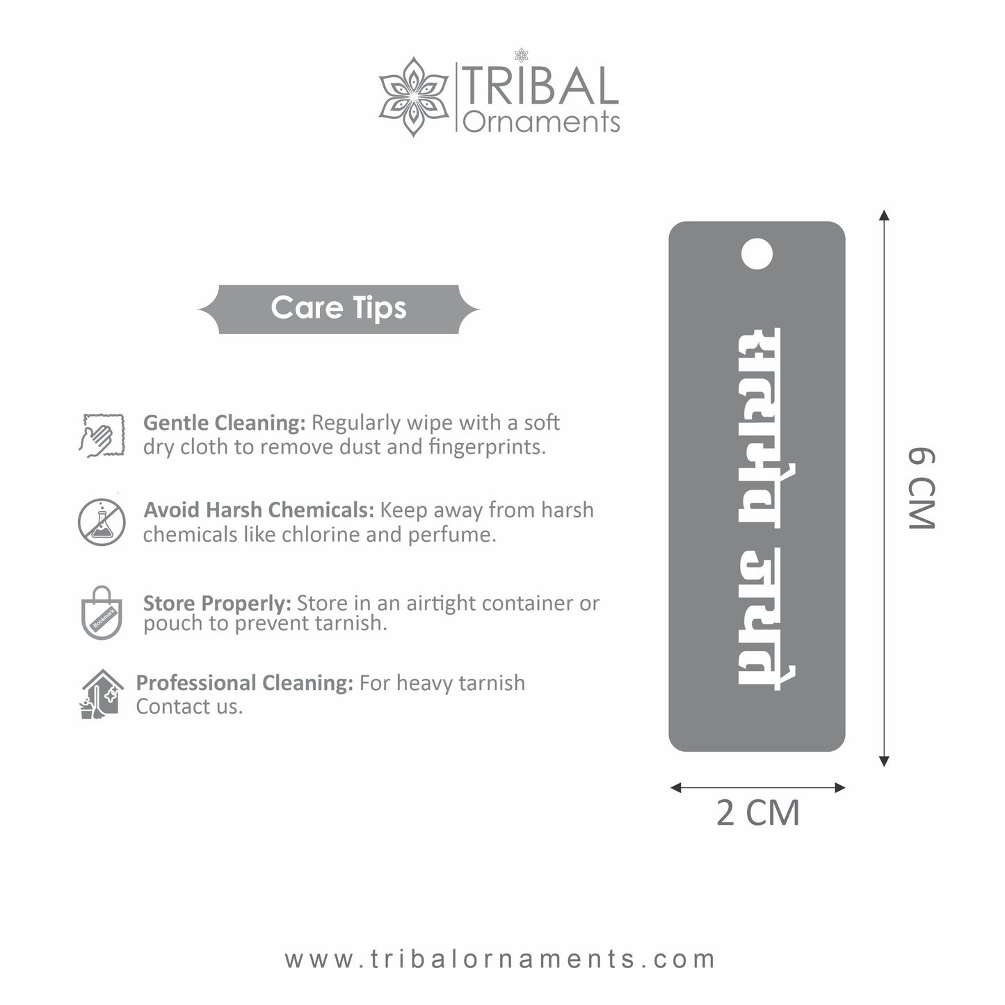 925 Sterling silver handmade silver Satyameva Jayate means 'Truth alone triumphs' personalized bookmark  customized jewellery su1330 - TRIBAL ORNAMENTS