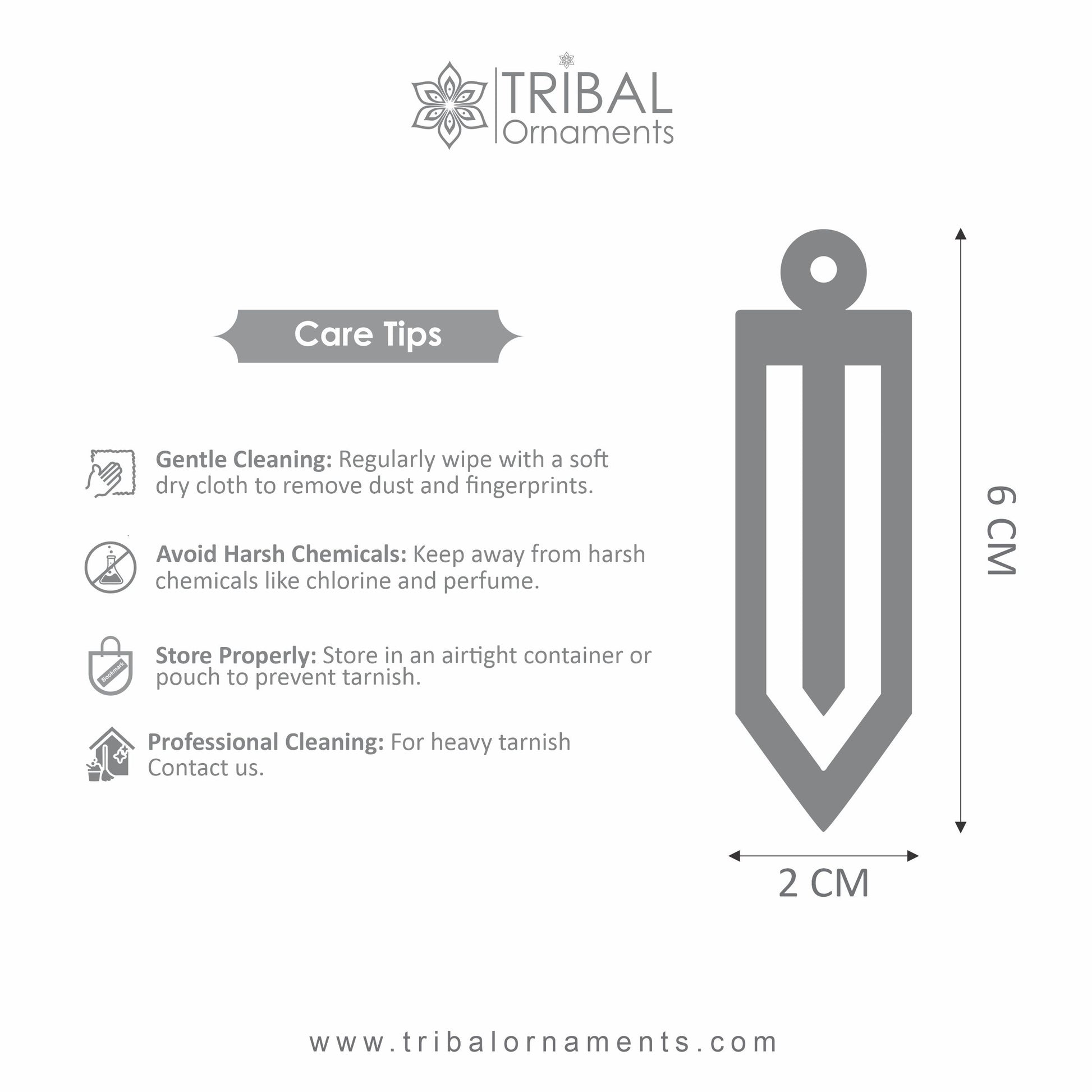925 Sterling silver handmade silver stylish design bookmark customized jewellery su1331 - TRIBAL ORNAMENTS