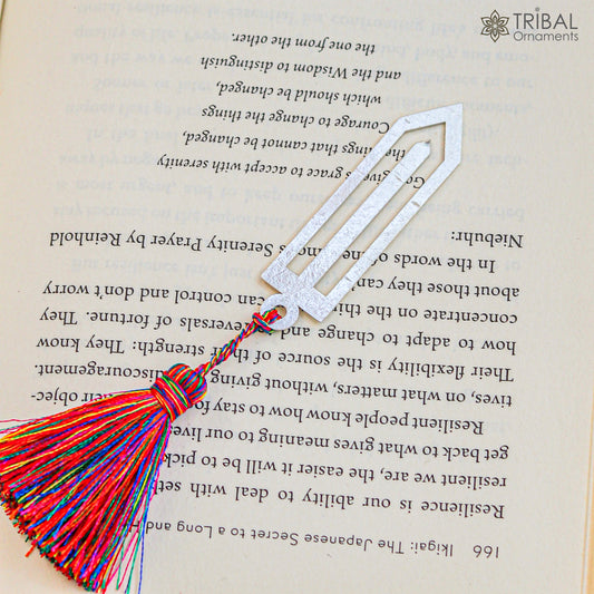 925 Sterling silver handmade silver stylish design bookmark customized jewellery su1331 - TRIBAL ORNAMENTS
