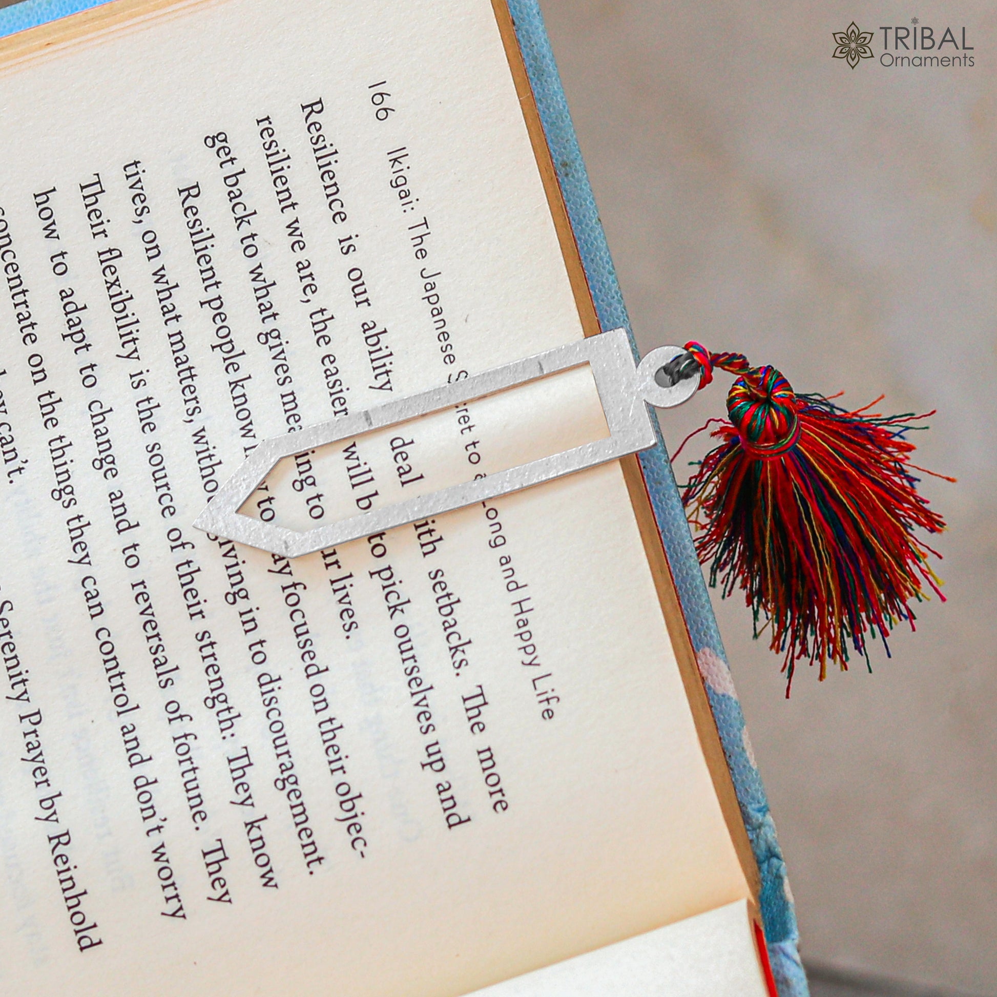 925 Sterling silver handmade silver stylish design bookmark customized jewellery su1331 - TRIBAL ORNAMENTS