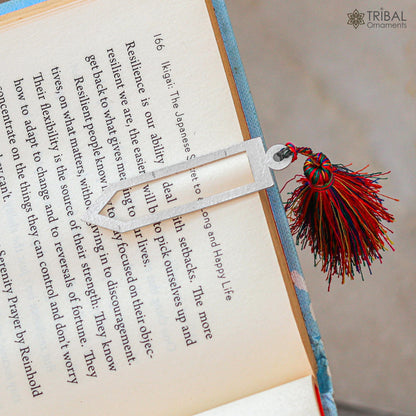 925 Sterling silver handmade silver stylish design bookmark customized jewellery su1331 - TRIBAL ORNAMENTS
