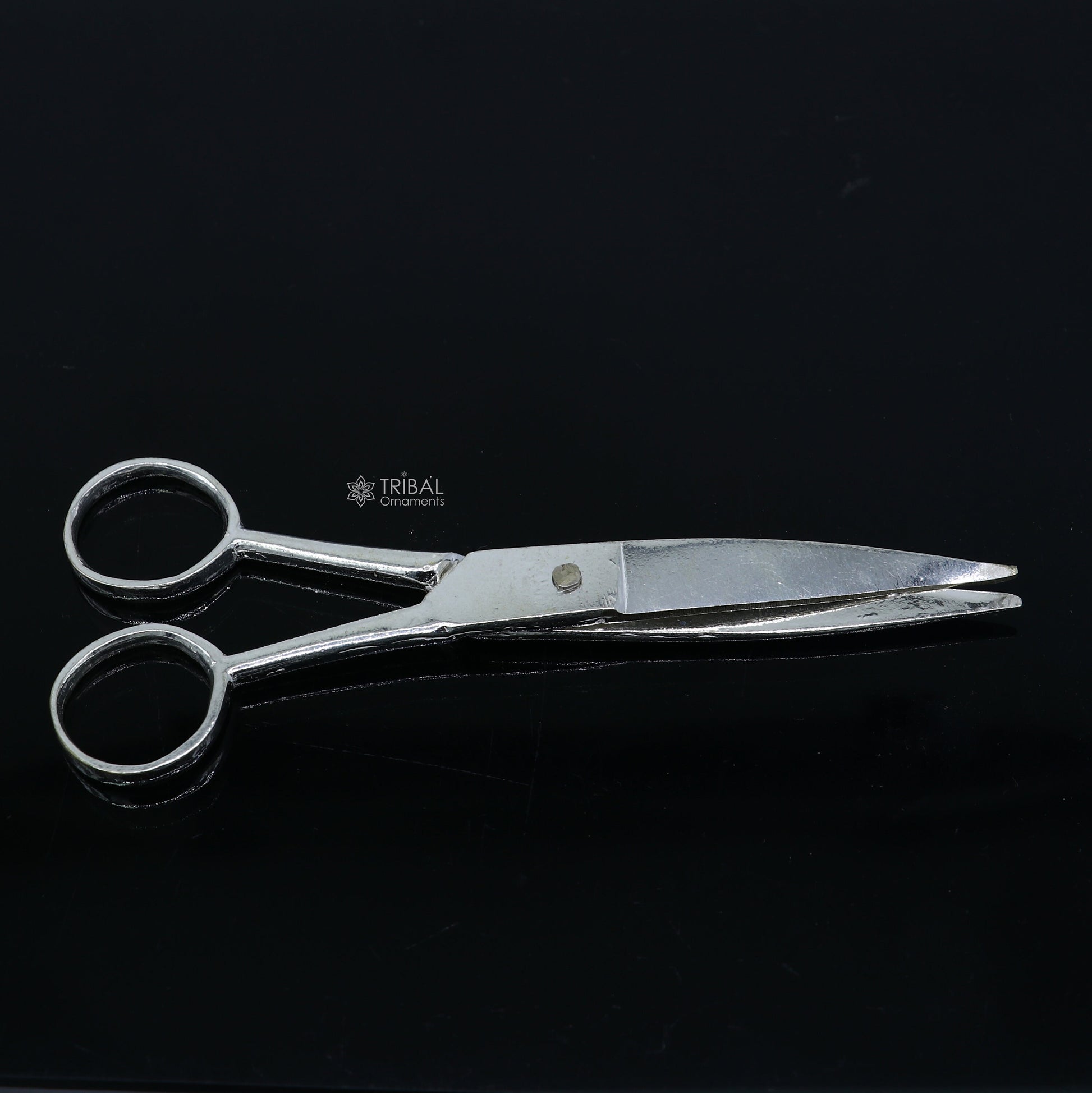 925 sterling silver handmade solid scissor, amazing unique silver tools for gifting to idols or puja articles su1307 - TRIBAL ORNAMENTS