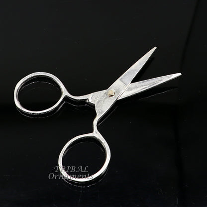 925 sterling silver handmade solid scissor from Tribal Ornaments, ideal for gifting or puja articles and idol decoration.