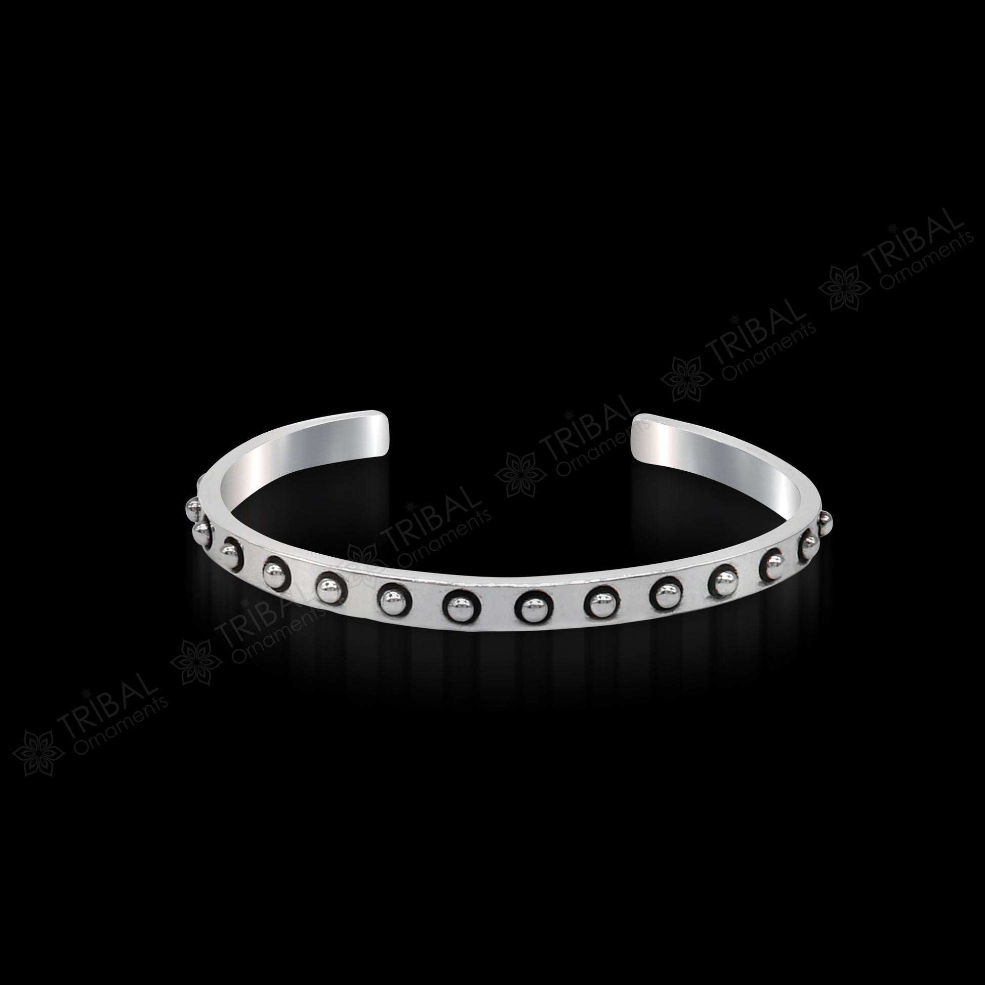 925 sterling silver handmade solid trendy design fashion kada cuff bracelet, cuff kada unsex gifting jewelry solid silver kada cuff154 - TRIBAL ORNAMENTS