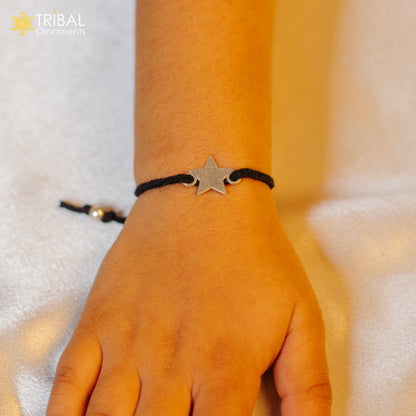 925 sterling silver handmade star design nazarbattu unisex kids bracelet & baby/ girl's anklet nb109 - TRIBAL ORNAMENTS