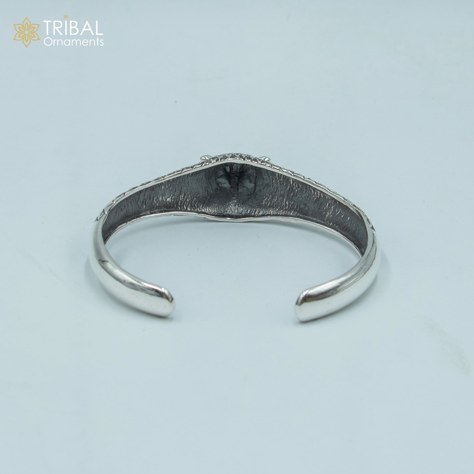 925 sterling silver handmade stylish owl face adjustable bangle bracelet kada unisex jewelry cuff247 - TRIBAL ORNAMENTS