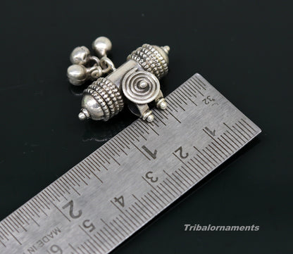 925 sterling silver handmade trendy customized amulet pendant with gorgeous hanging bells, excellent personalized gifting jewelry nsp371 - TRIBAL ORNAMENTS