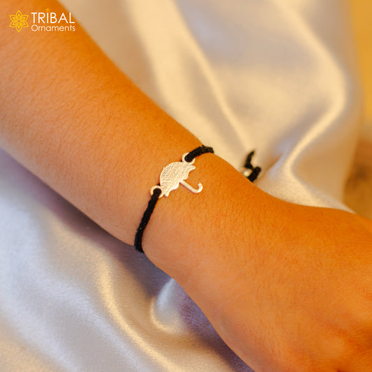 925 sterling silver handmade umbrella design nazarbattu unisex kids bracelet & baby/ girl's anklet nb111 - TRIBAL ORNAMENTS