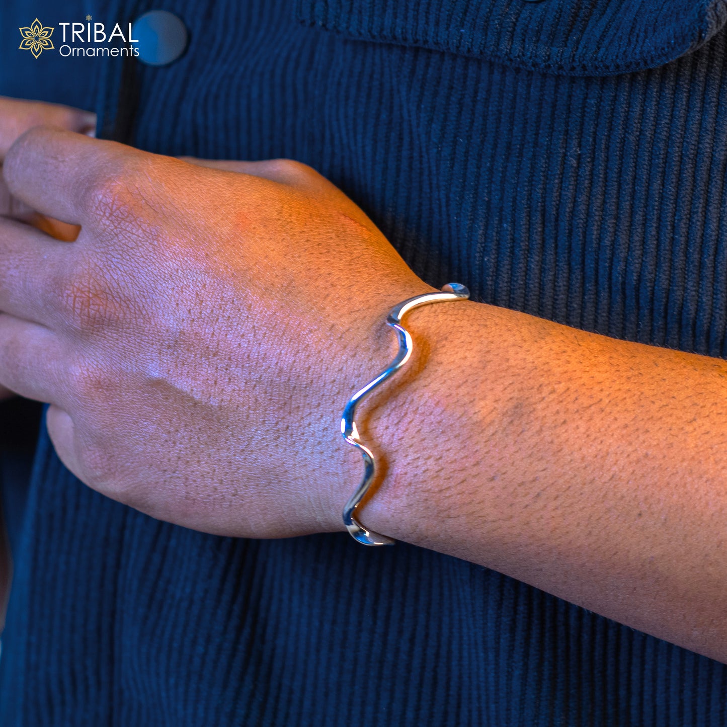 925 sterling silver handmade unique design fabulous open face adjustable bangle cuff bracelet kada, excellent gifting jewelry cuff118 - TRIBAL ORNAMENTS