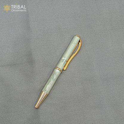 925 Sterling silver handmade unique luxury writing ball pen, best silver gifting article from india art803 - TRIBAL ORNAMENTS