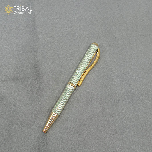 925 Sterling silver handmade unique luxury writing ball pen, best silver gifting article from india art803 - TRIBAL ORNAMENTS