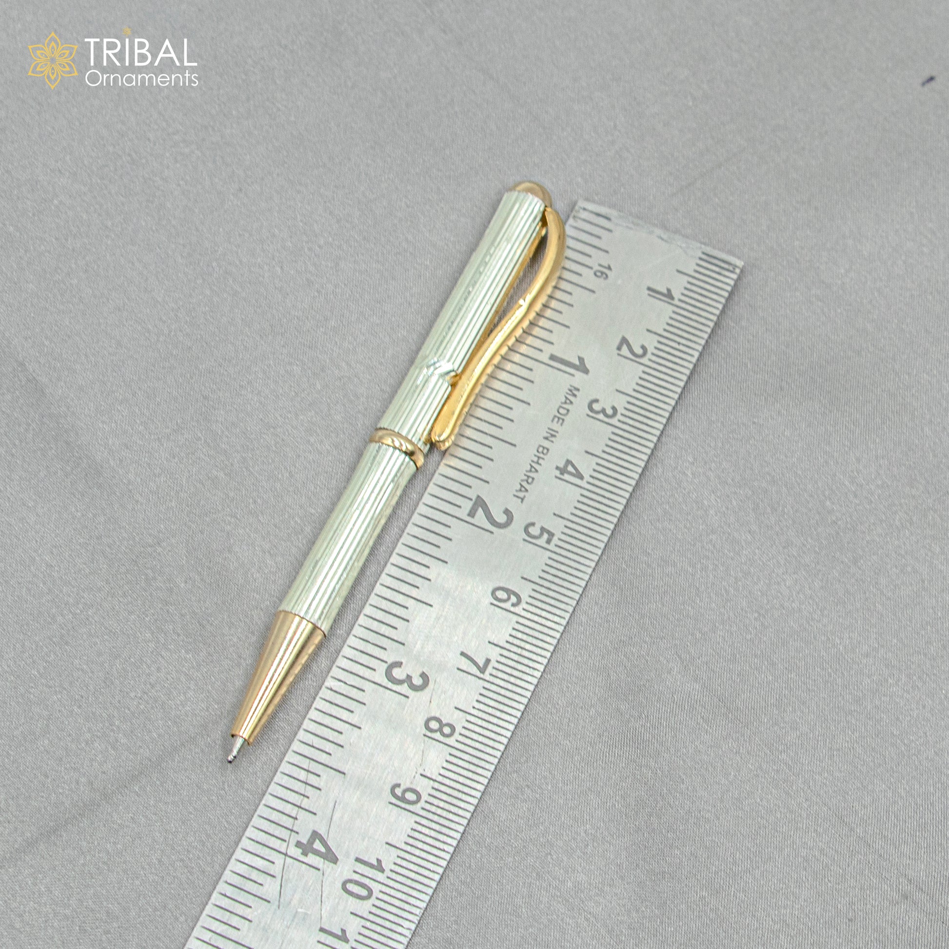 925 Sterling silver handmade unique luxury writing ball pen, best silver gifting article from india art803 - TRIBAL ORNAMENTS