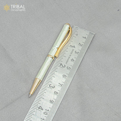 925 Sterling silver handmade unique luxury writing ball pen, best silver gifting article from india art803 - TRIBAL ORNAMENTS