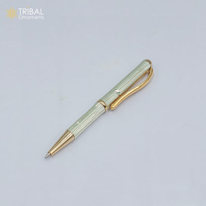 925 Sterling silver handmade unique luxury writing ball pen, best silver gifting article from india art803 - TRIBAL ORNAMENTS