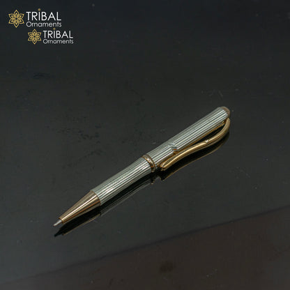 925 Sterling silver handmade unique luxury writing ball pen, best silver gifting article from india art803 - TRIBAL ORNAMENTS