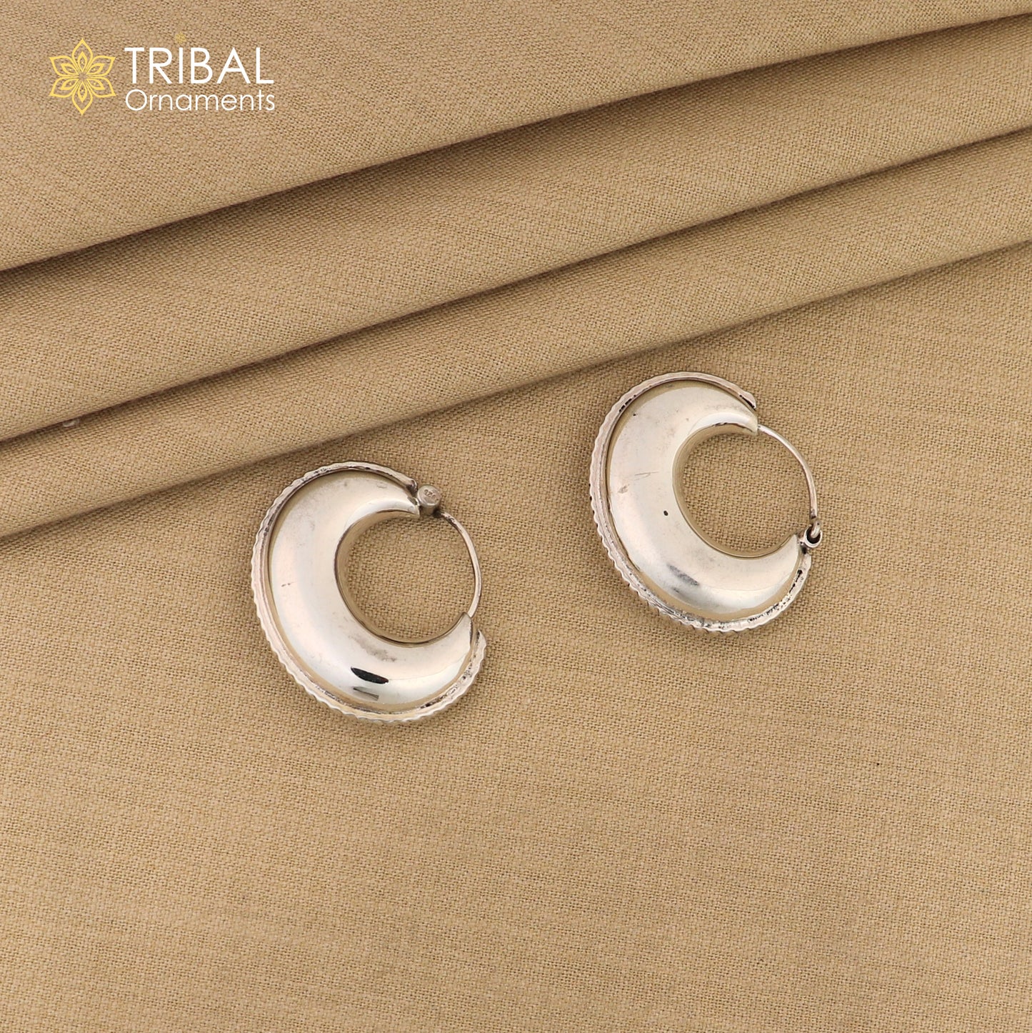 925 sterling silver handmade unique traditional cultural ethnic hoops earring bali for men's or girl's best dancing jewelry s1121 - TRIBAL ORNAMENTS