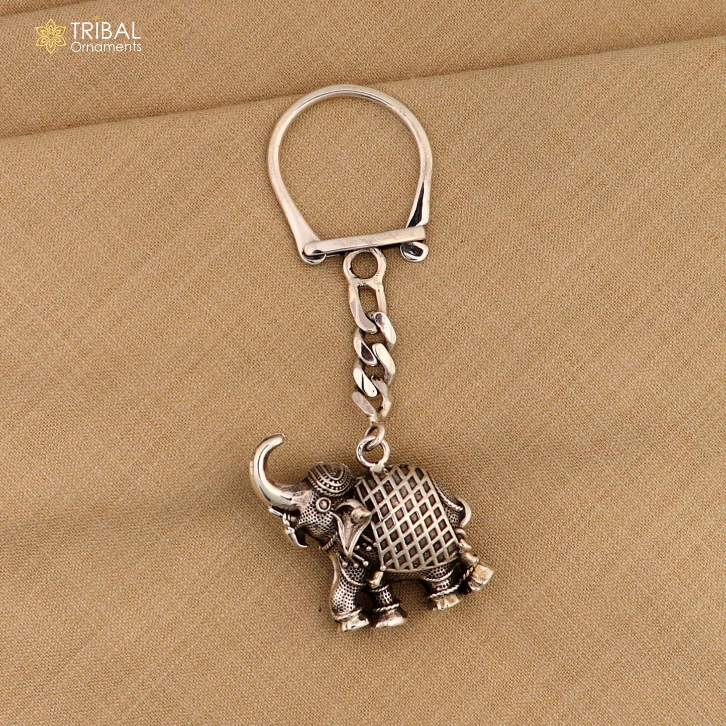 925 Sterling silver handmade unique vintage elephant design kch10 - TRIBAL ORNAMENTS