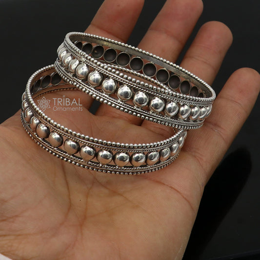 925 sterling silver handmade Vintage design bangle bracelet tribal ethnic jewelry nba421 - TRIBAL ORNAMENTS