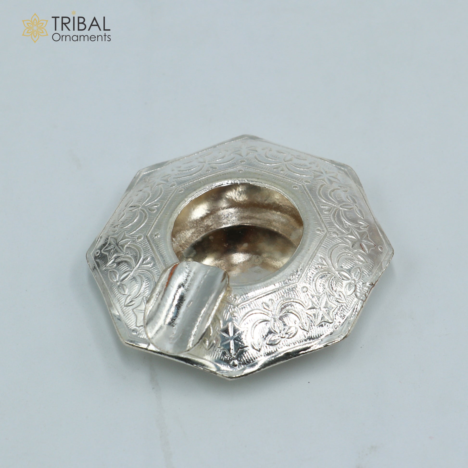 925 sterling silver handmade vintage design flower art small ashtray for cigarette royal unique luxury gift stb413) - TRIBAL ORNAMENTS