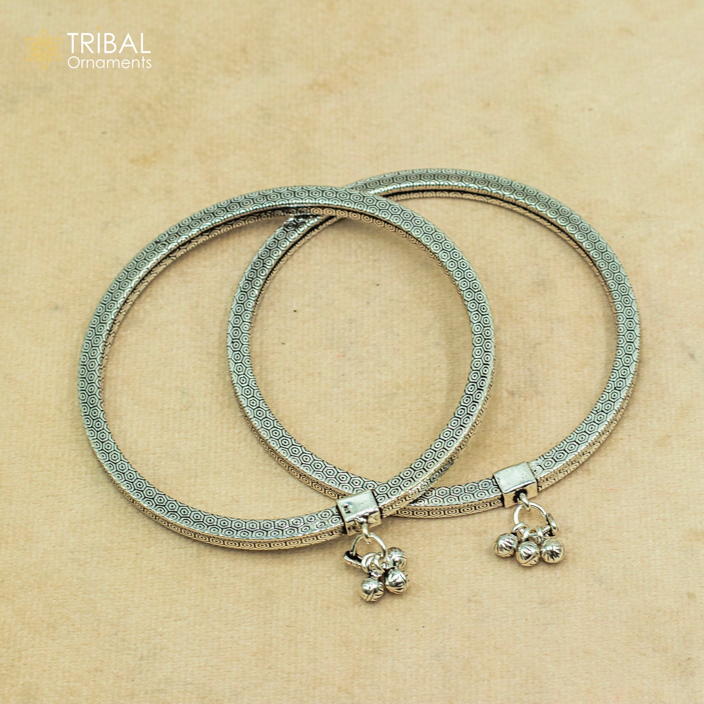 925 sterling silver handmade vintage design gorgeous customized foot bracelet anklet kada hanging drops belly dance ethnic jewelry nsfk125 - TRIBAL ORNAMENTS