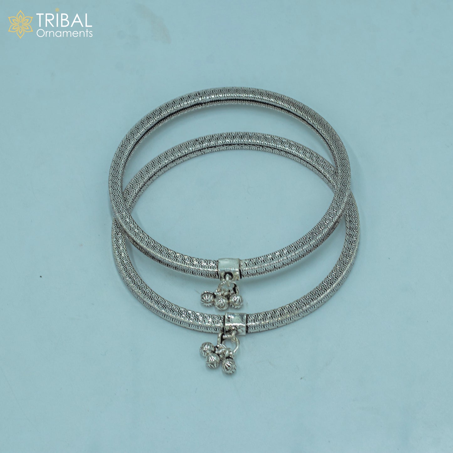 925 sterling silver handmade vintage design gorgeous customized foot bracelet anklet kada hanging drops belly dance ethnic jewelry nsfk125 - TRIBAL ORNAMENTS