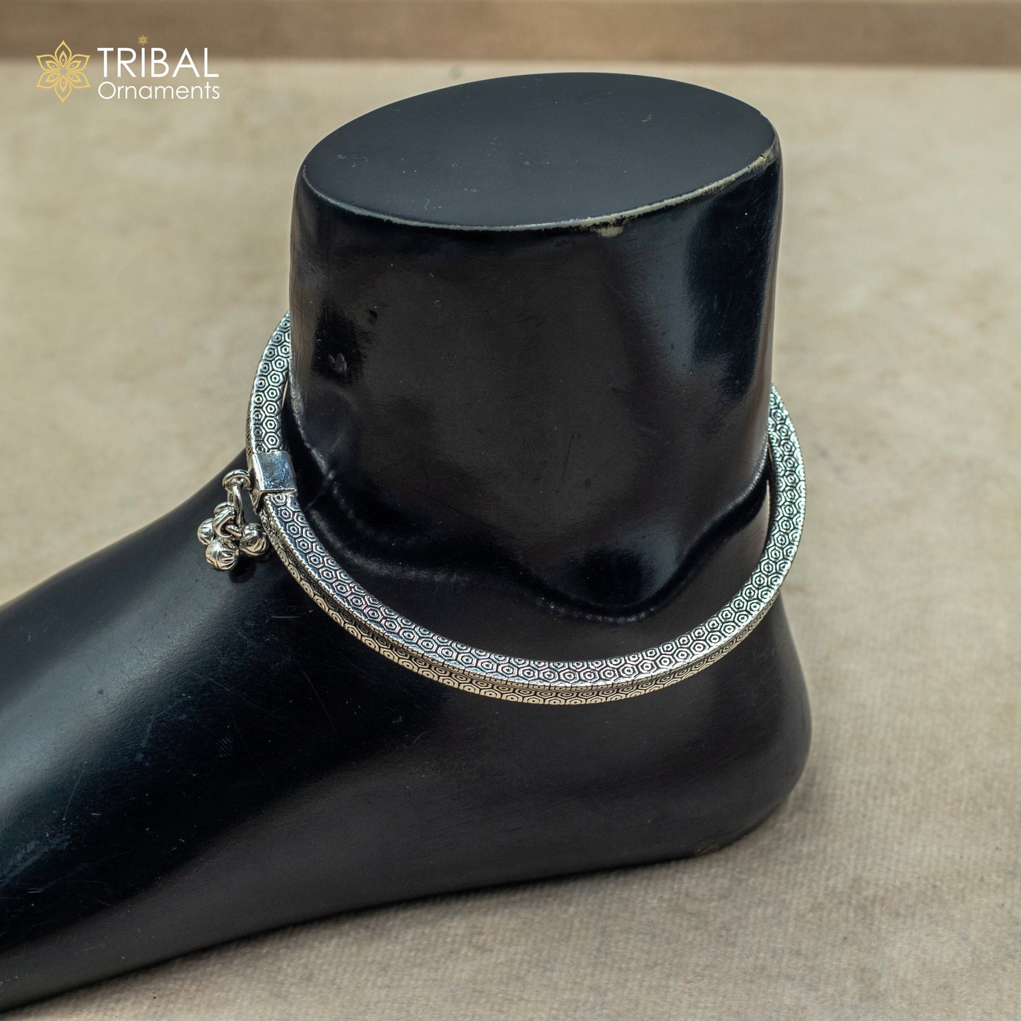 925 sterling silver handmade vintage design gorgeous customized foot bracelet anklet kada hanging drops belly dance ethnic jewelry nsfk125 - TRIBAL ORNAMENTS