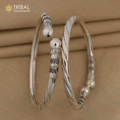 925 sterling silver handmade vintage foot bracelet anklet with hanging drops, ethnic belly dance jewelry by TRIBAL ORNAMENTS