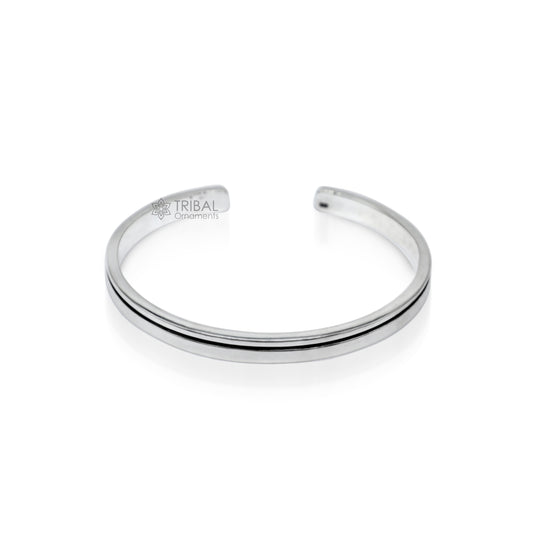 925 sterling silver handmade vintage plain design gorgeous Bangle cuff bracelet kada, best unisex tribal gifting jewelry cuff118 - TRIBAL ORNAMENTS