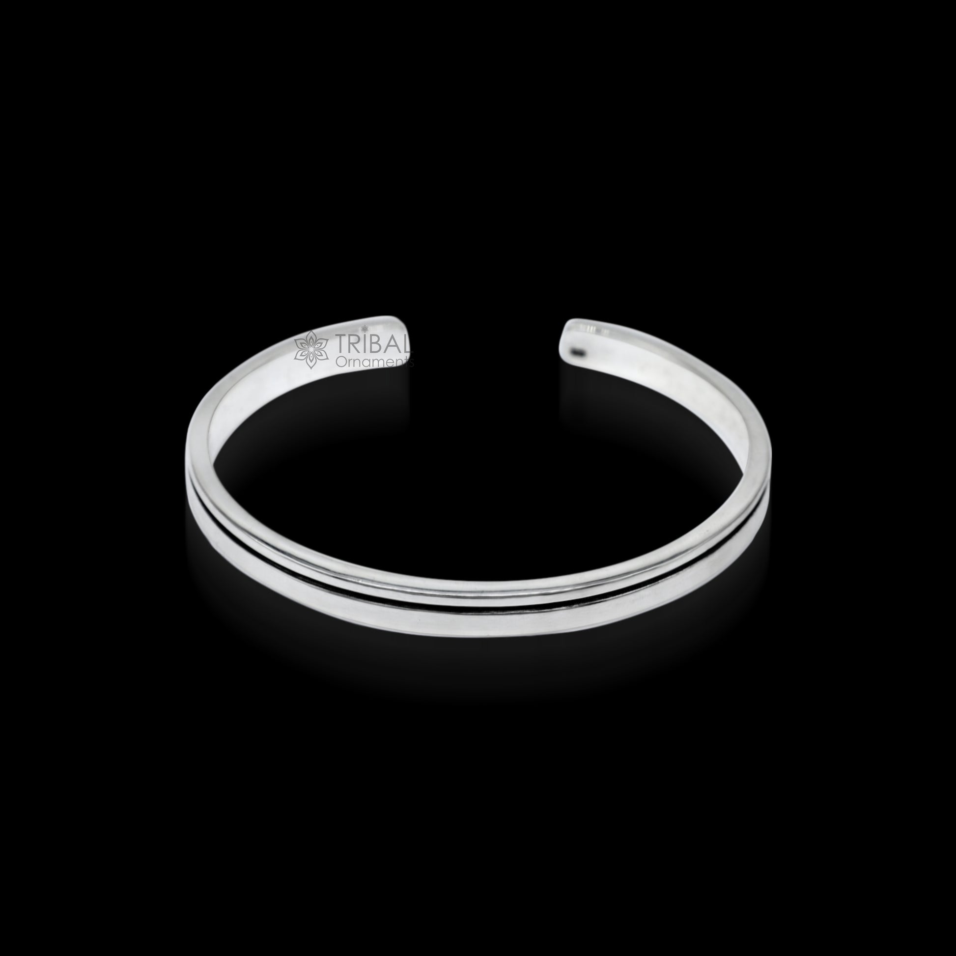 925 sterling silver handmade vintage plain design gorgeous Bangle cuff bracelet kada, best unisex tribal gifting jewelry cuff118 - TRIBAL ORNAMENTS