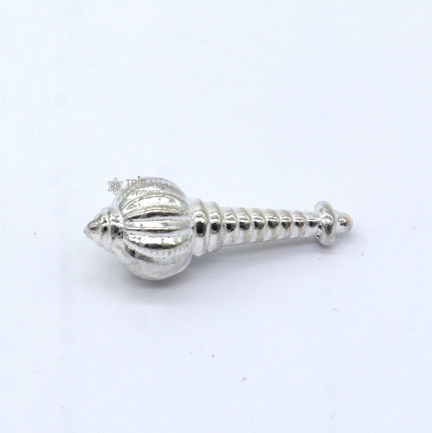 925 Sterling silver handmade lord HanumanA Gada/Mace, divine BAJRANGBALI weapon gift for idol hanuman for best wishes puja articles su1300 - TRIBAL ORNAMENTS
