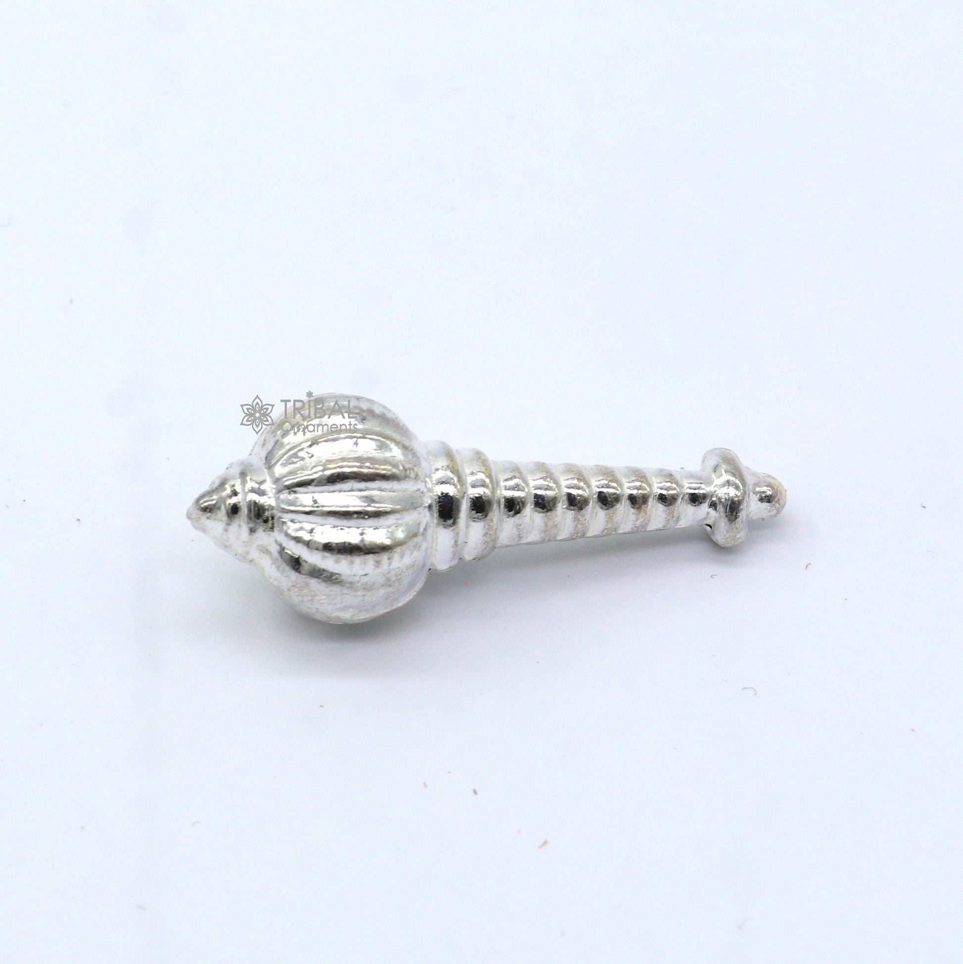 925 Sterling silver handmade lord HanumanA Gada/Mace, divine BAJRANGBALI weapon gift for idol hanuman for best wishes puja articles su1300 - TRIBAL ORNAMENTS