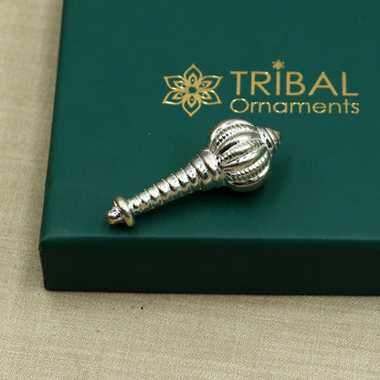 925 sterling silver Hanuman Gota Gada pendant by TRIBAL ORNAMENTS, featuring detailed tribal art design and traditional craftsmanship.
