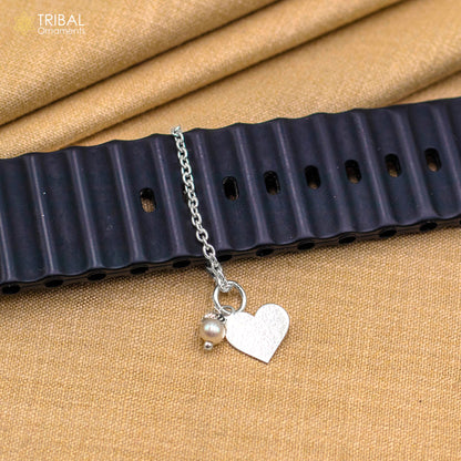 925 sterling silver heart shape watch charms wsc05 - TRIBAL ORNAMENTS