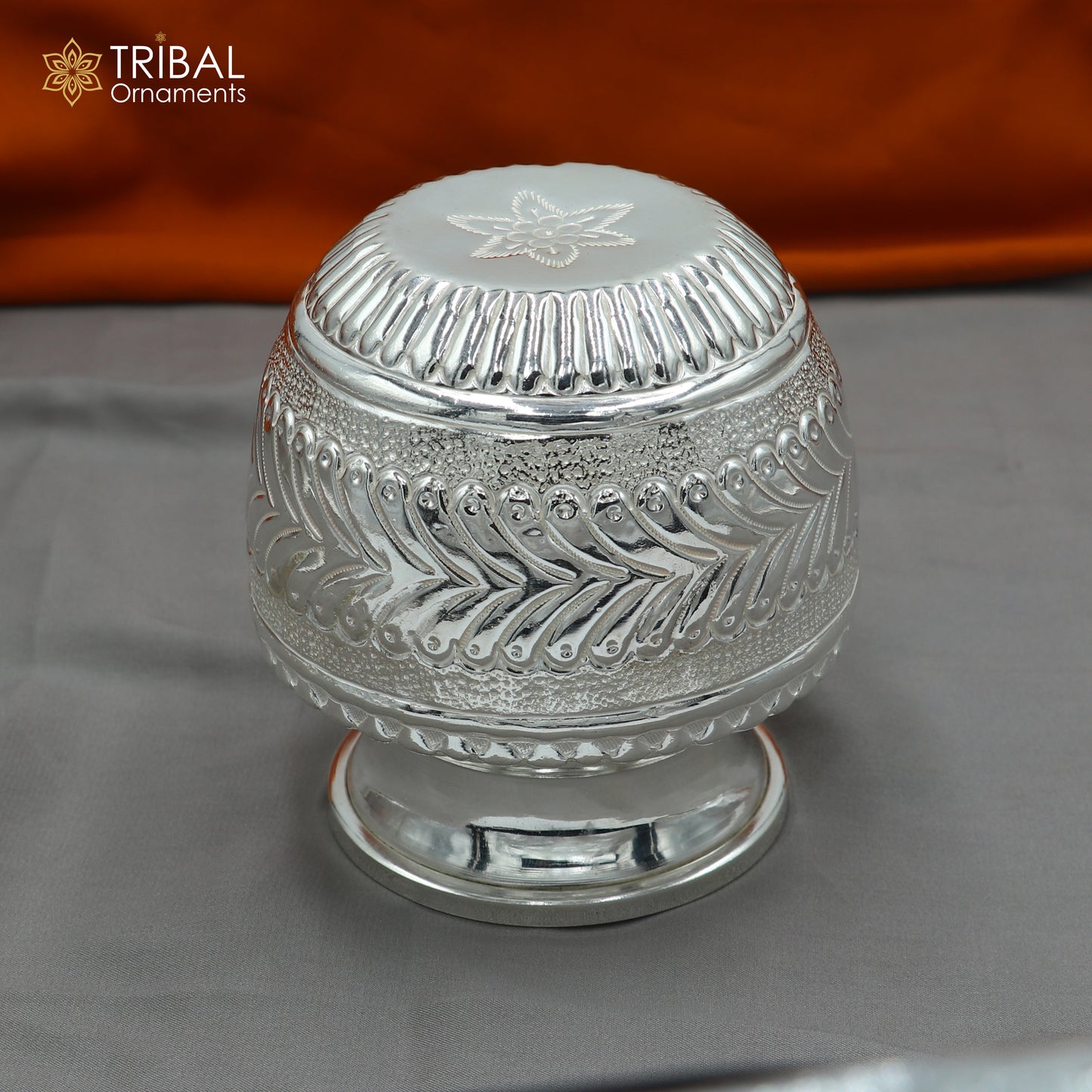 925sterling silver handmade Kalash or pot, unique special silver puja article, water or milk shiva kalash pot india su1063 - TRIBAL ORNAMENTS