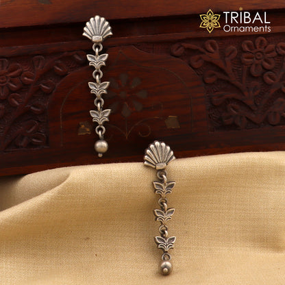 925 sterling silver light weight stud earring attractive jewelry, oxidized tribal earring drop dangle  s821 - TRIBAL ORNAMENTS